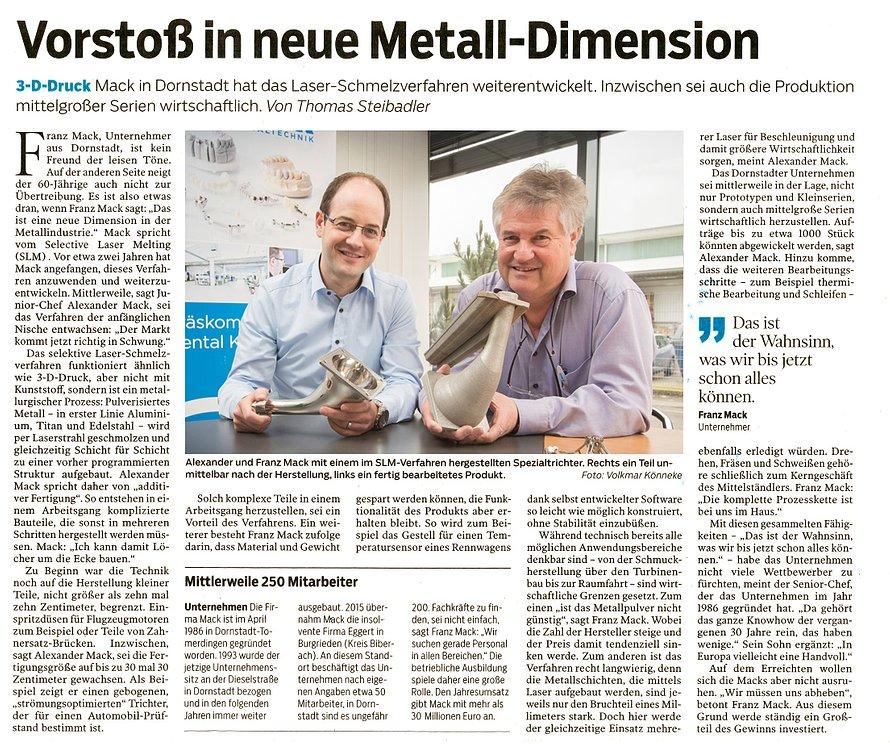Bericht in der Südwestpresse